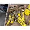 Image 2 : Multiple Ratchets & Yellow Cargo Tie-Down Straps w/ Hooks