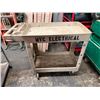Image 6 : Heavy Duty Plastic 2-Tier Utility Cart 39" x 18" x 33"