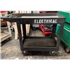Image 1 : Heavy Duty Plastic 2-Tier Utility Cart 39" x 18" x 33"