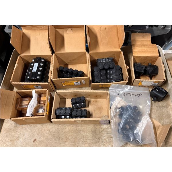 Multiple Ilsco Pre-Insulated Multi-Tap Electrical Splice Connectors, Insulation Piercing Connectors 