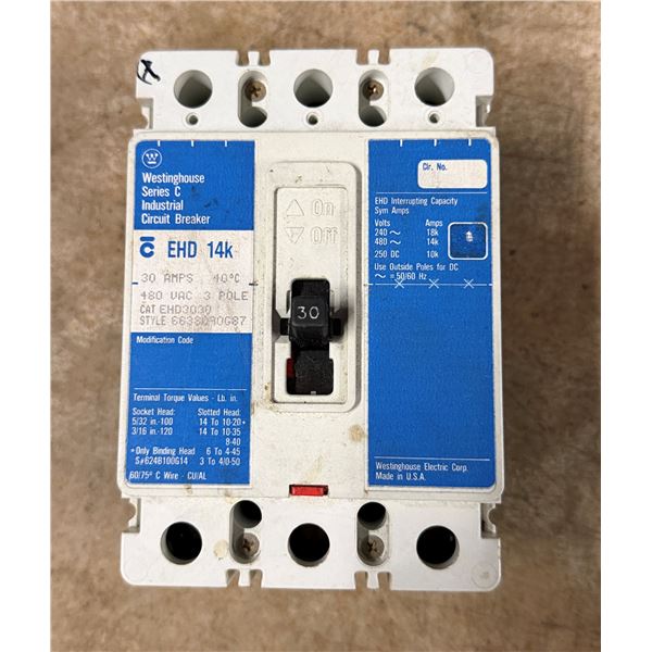 Westinghouse EHD3030 Series C Industrial Circuit Breaker