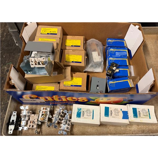Multiple Boxes Square D 2510FGH1P FHP Manual Starters, Leviton & Siemens Toggle Switches,  etc Misc 
