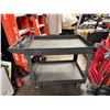 Image 5 : Heavy Duty Plastic 2-Tier Utility Cart 45" x 26" x 33"H
