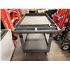 Image 6 : Heavy Duty Plastic 2-Tier Utility Cart 45" x 26" x 33"H