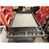 Image 7 : Heavy Duty Plastic 2-Tier Utility Cart 45" x 26" x 33"H