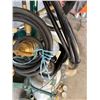 Image 8 : Qty 2 Tanks w/ Hoses & Gauges on Airgas 6" Cylinder Cart