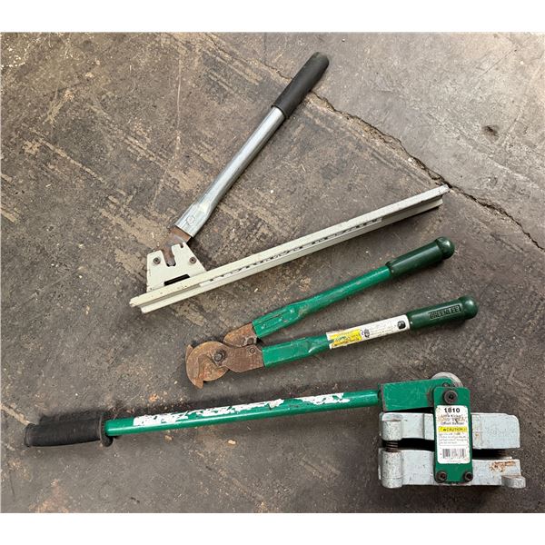 Greenlee 1810 Little Kicker Offset Bender, Cable Cutters & Wiremold 605 Raceway Cutter