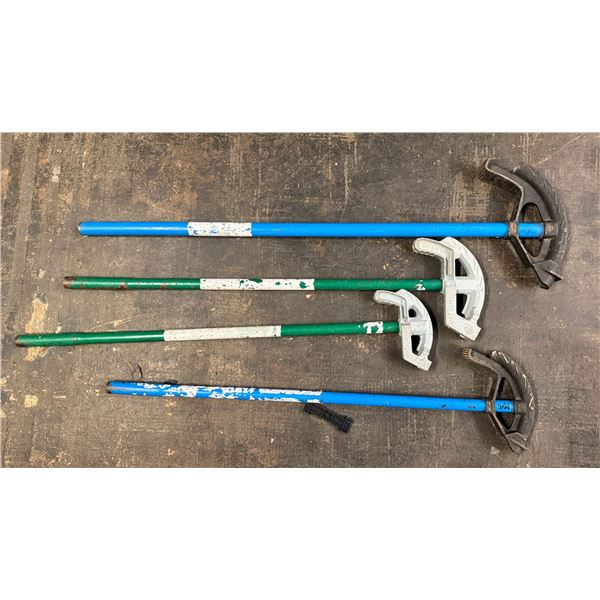 Qty 4 Greenlee & Ideal Conduit Benders, Misc Sizes