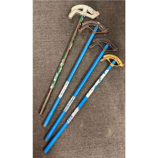 Qty 4 Greenlee & Ideal Conduit Benders, Misc Sizes