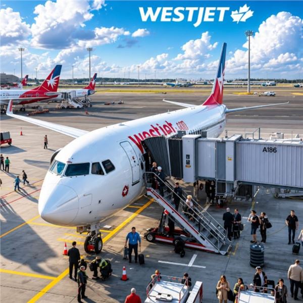 Roundtrip Flight for 2-Guests with WestJet, Luggage