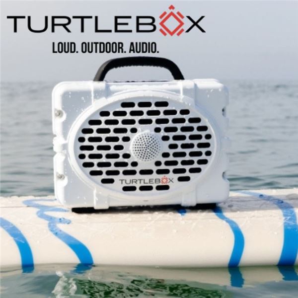 Waterproof Turtlebox Bluetooth Boombox Speaker, White