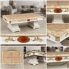 Image 1 : Marble Top Coffee Table 62" x 36" x 19"