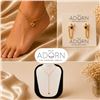Image 1 : 14k Gold Filled Anklet, Earrings & Necklace (3pc Set)