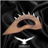Image 1 : Wood Knuckle Duster with Faux Shark Teeth 8.125"