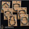 Image 1 : Adjustable Drawstring Lava Rock Bracelets 6pk