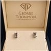 Image 1 : Pair Sterling Silver Aquamarine Earrings