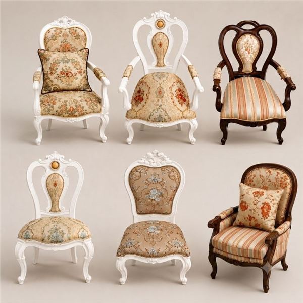 12 French Provincial Dining Chair Lot