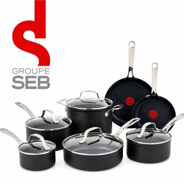 T-fal Platinum Hard Anodized Nonstick Cookware Set 12 Piece