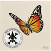 Image 1 : “Butterfly" 14.5" x 14.5" Framed Artwork