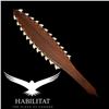 Image 1 : Traditional Thin Wood Leiomano Dagger with Faux Shark Teeth 18.5"