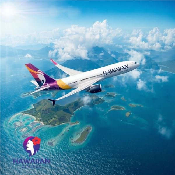 Two Tickets for Hawaiian Airlines Round Trip Coach & Luggage