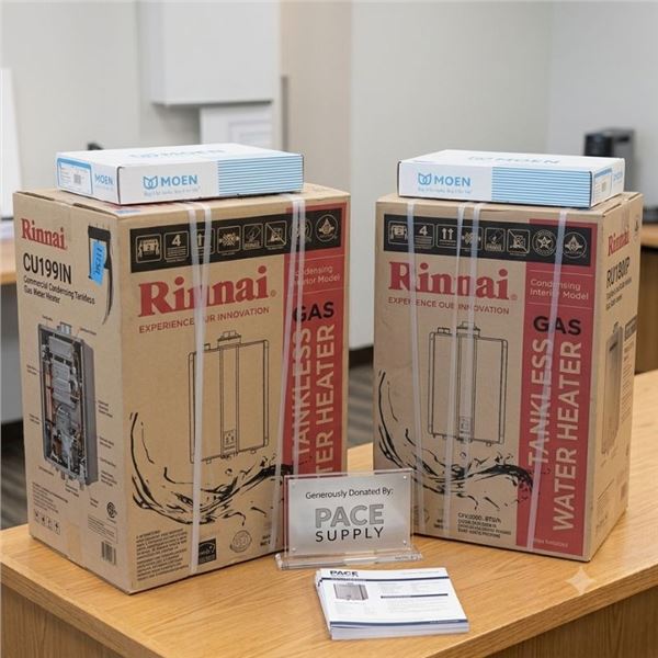 Rinnai Tankless Water Heaters & Moen Faucet Lot