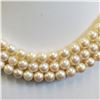 Image 2 : 10k White Gold Clasp, Three Strand Akoya Pearl Necklace