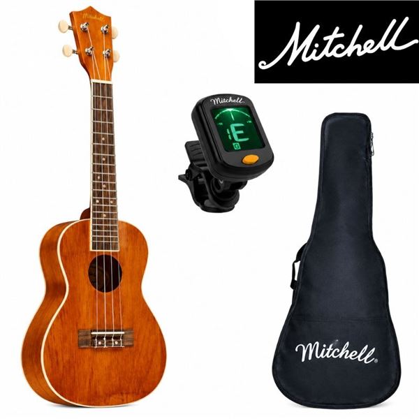 Mitchell Concert Ukulele MU40CPK with Clip On Tuner