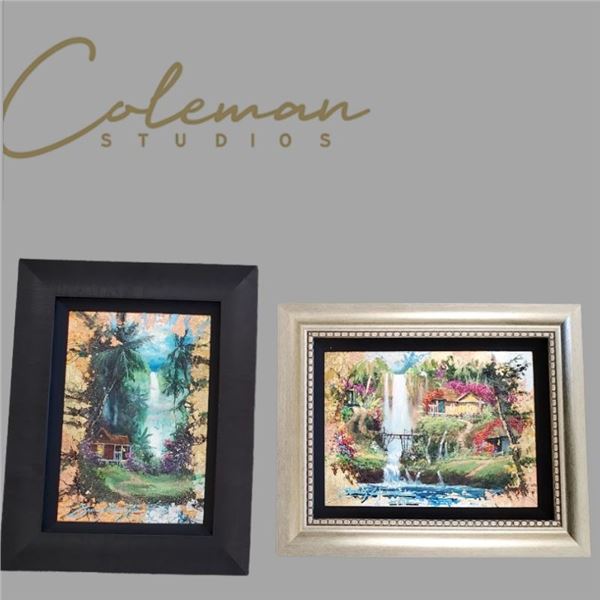 Canvas "Tropical Paradise" 16" x 11" & "Paradise Homestead" 12" x 16"