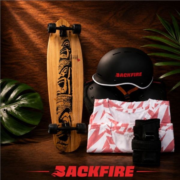 Backfire skate pads & Jucker Skateboard & Clothing Lot