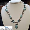 Image 1 : Larimar, Blue Topaz & Freshwater Pearl Necklace