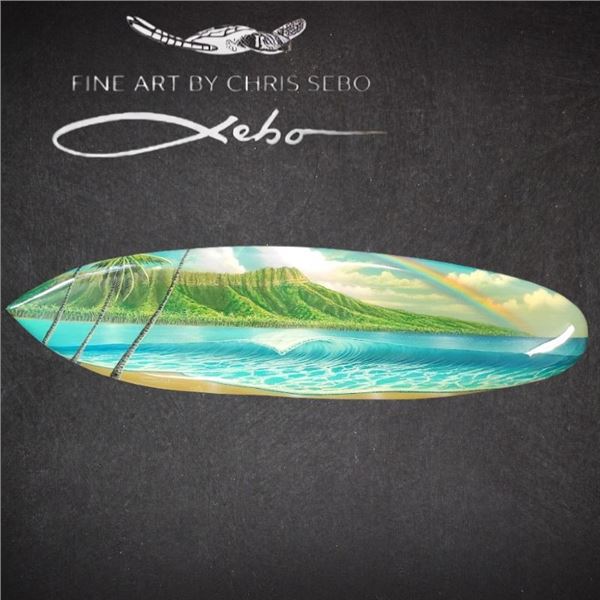 40" Mini Wooden Surfboard Epoxy
