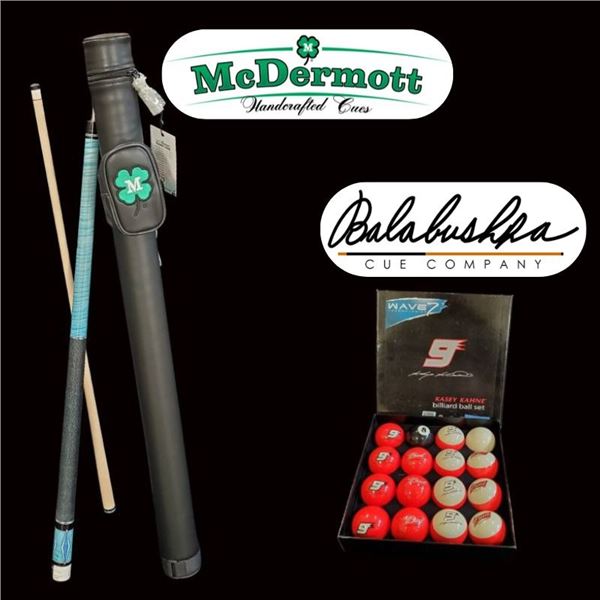 Kasey Kahne Edition NASCAR Pool Balls & McDermott Pool Cue