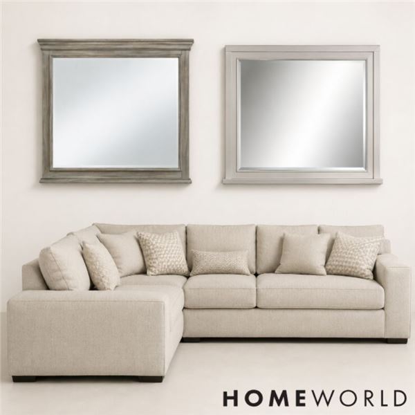 Home World Sectional Couch and Mirrors - Delivery included