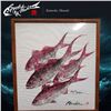Image 1 : Original Gyotaku in Koa Frame 32" x 26"