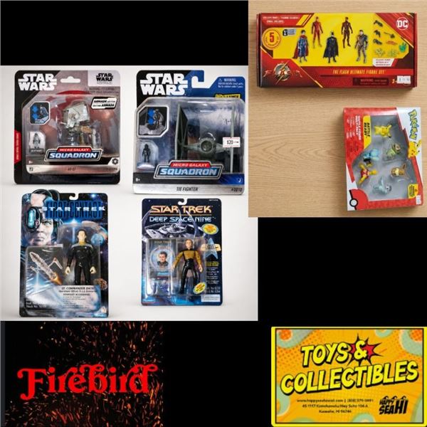 Star Trek, Pokemon, Star Wars, DC Collectables