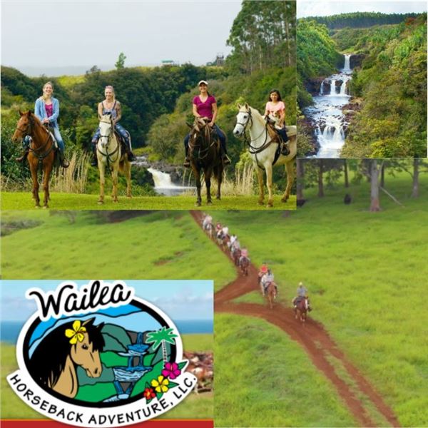 Horseback Ride & Waterfall Swim Tour for 2 Guests, Big Island