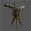 Image 2 : Handcrafted Lacquer Tray with Verdigris Bronze Wine Vessel