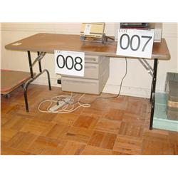FOLDING TABLES W/DRAWERS (X3)