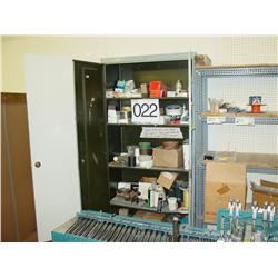 2 DOOR CABINET W/BINDERY SUPPLIES