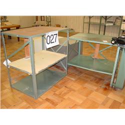 METAL SHELVES (X2)