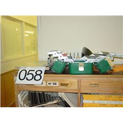 HOLE PUNCH & TACKLE BOX W/PROCESSOR PARTS