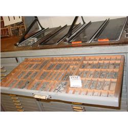 ANTIQUE LEAD TYPE (X25) DRAWERS