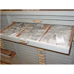 ANTIQUE LEAD & WOOD TYPE (X18) DRAWERS