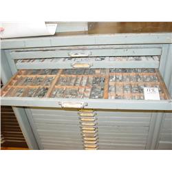 ANTIQUE LEAD TYPE (X20) DRAWERS