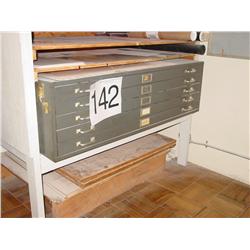 PLAN CABINET W/WOOD CABINET