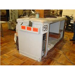 STONE TOP TABLE W/LEAD & WOOD TYPE