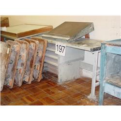 WORK TABLE W/CABINET