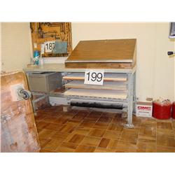 WORK TABLE W/CABINET