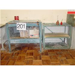WORK TABLES (X2) W/CLAMPS & OILERS